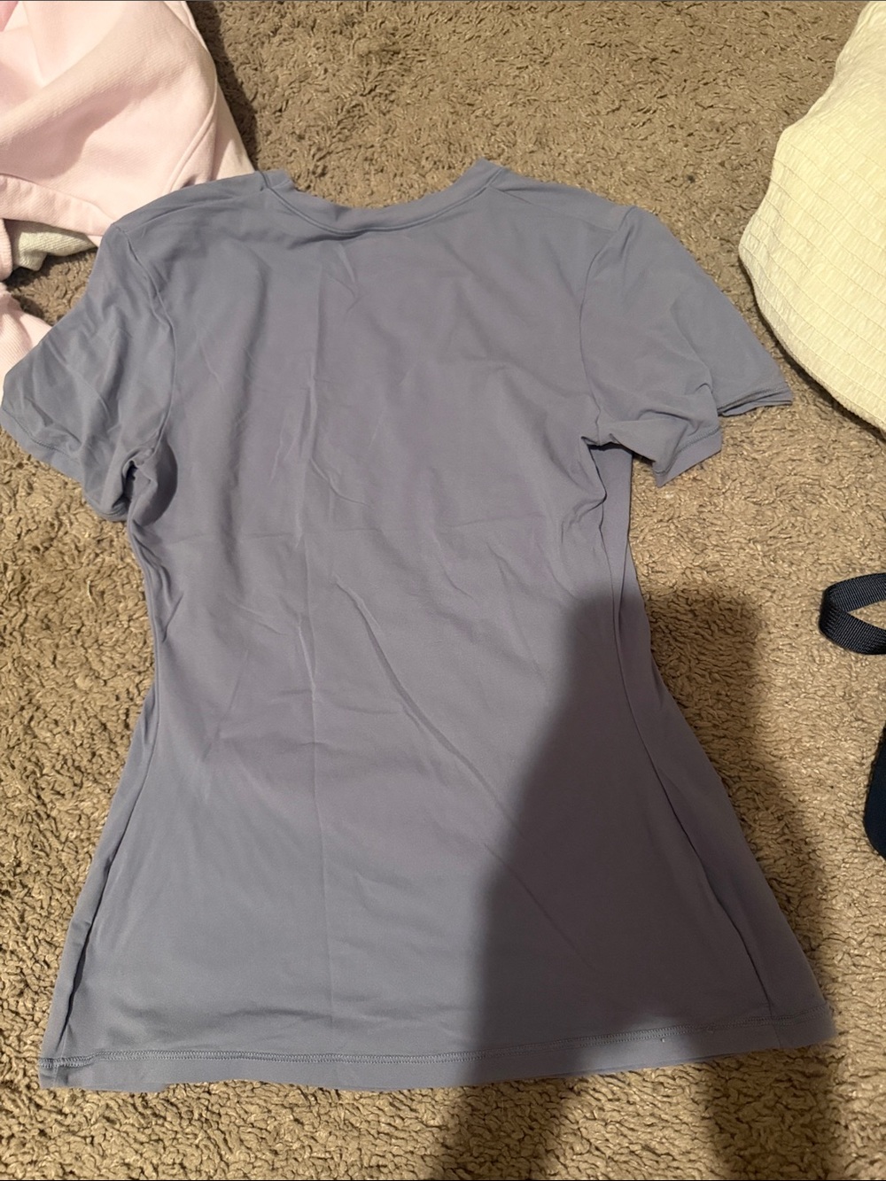 SKIMS Short Sleeve Crewneck Tee in Light Lavender-Blue - Picture 3 of 4